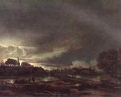 阿尔特 范 德 内尔 : Small Town at Dusk